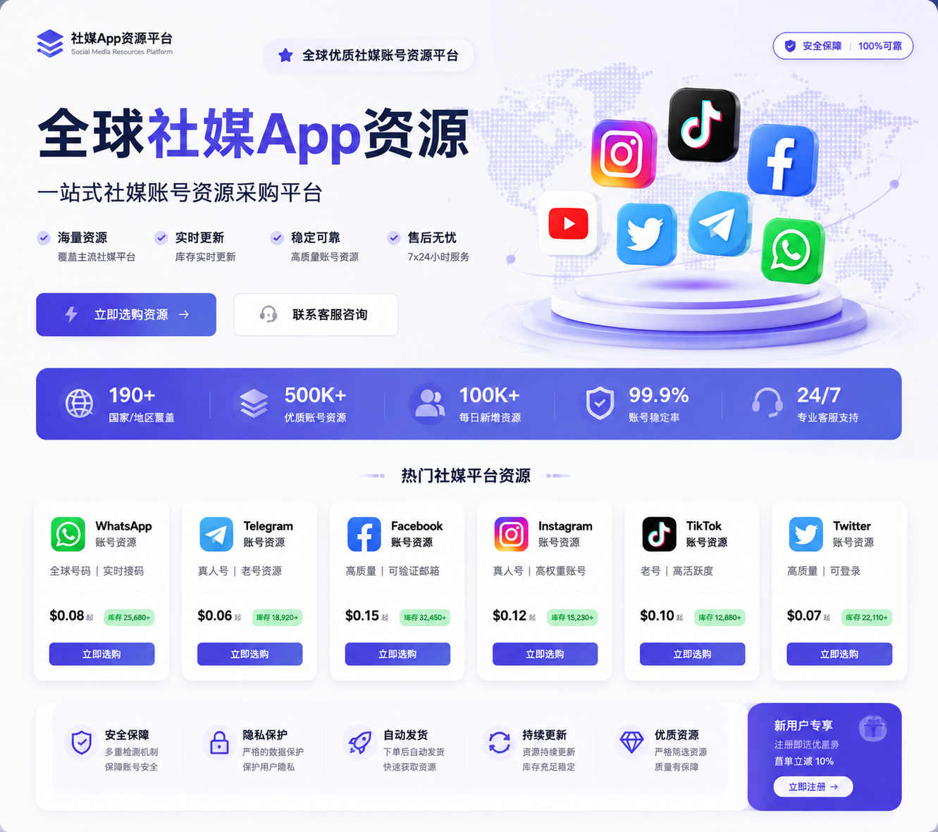 ➡️➡️➡️账号资源购买商城下单
