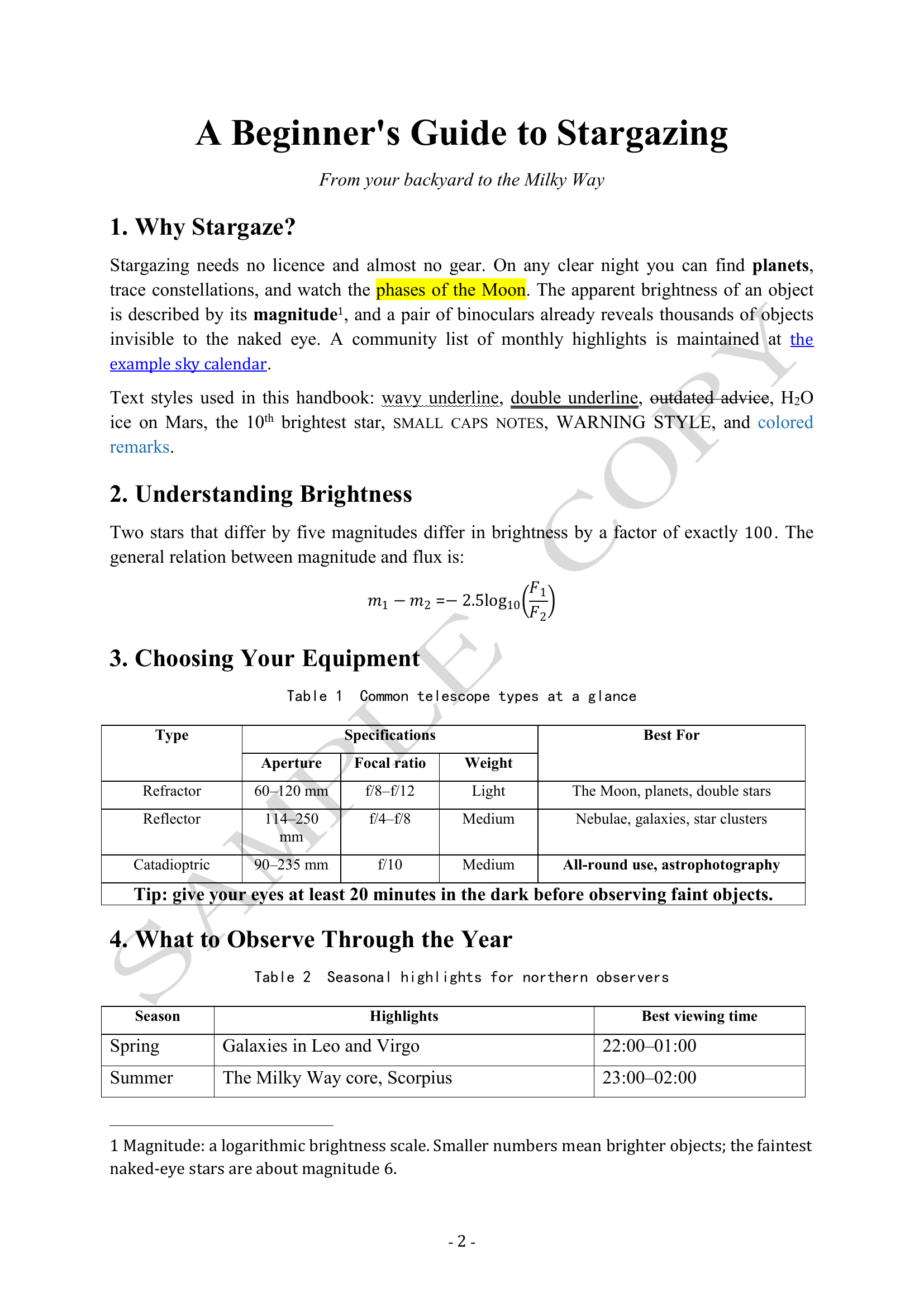 A Beginner's Guide to Stargazing page 2