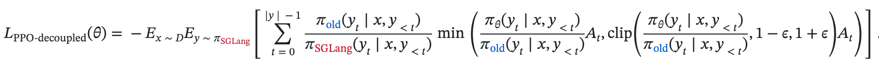 Decoupled, 3-policy PPO Importance Sampling