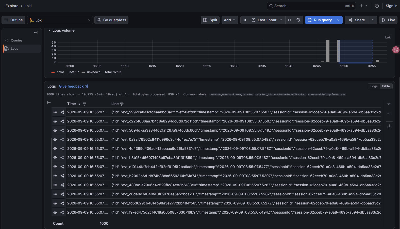 dsh-plugin-log-forwarder screenshot 3
