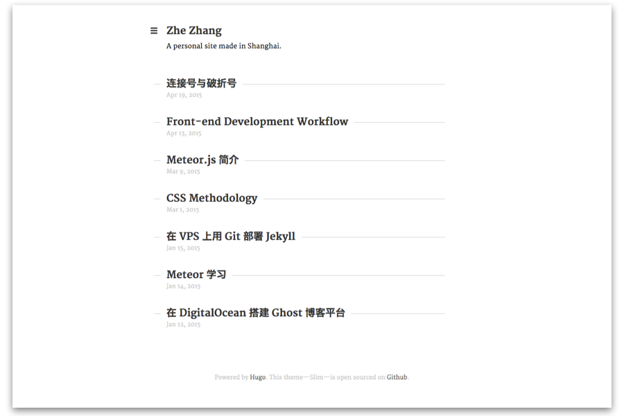 zhe/hugo-theme-slim