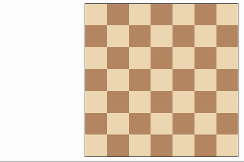 Example game of isolation on a square board