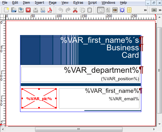 Illustration: Image Frame containing variable