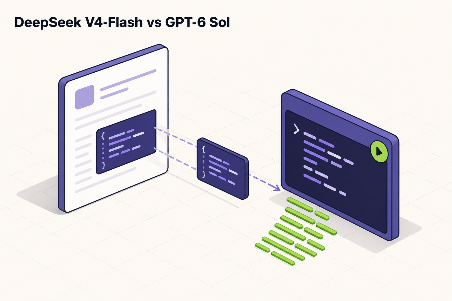 DeepSeek V4-Flash vs GPT-6 Sol: chạy thử code mà model đưa ra