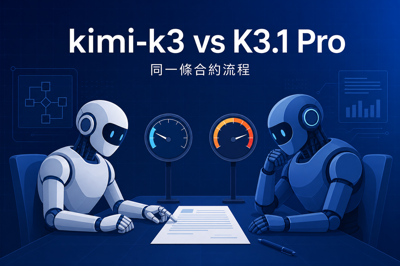 封面:kimi-k3與K3.1 Pro跑同一條合約流程