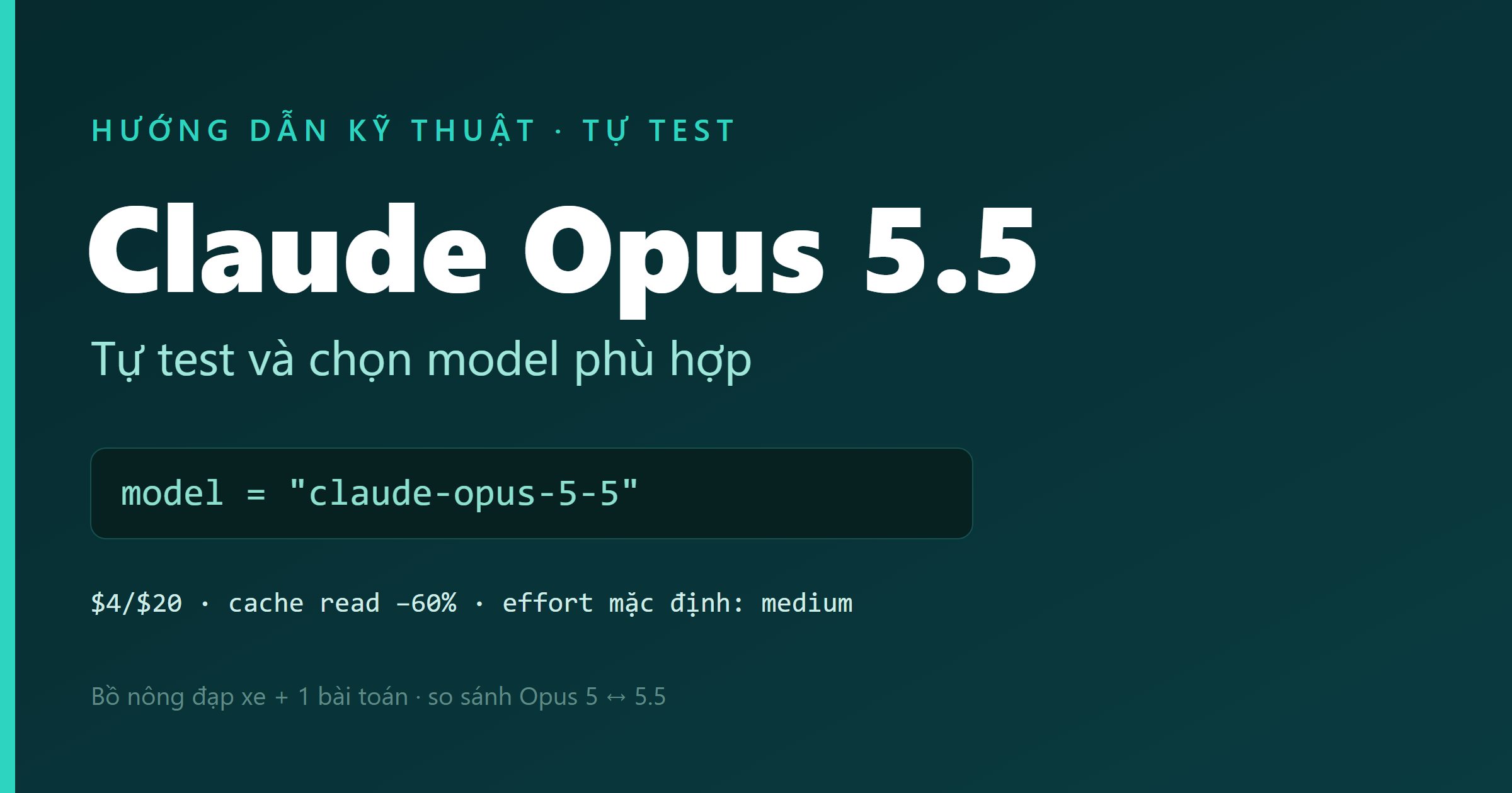 Claude Opus 5.5 — tự test và chọn model phù hợp