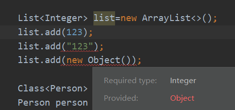 IDE提示类型错误