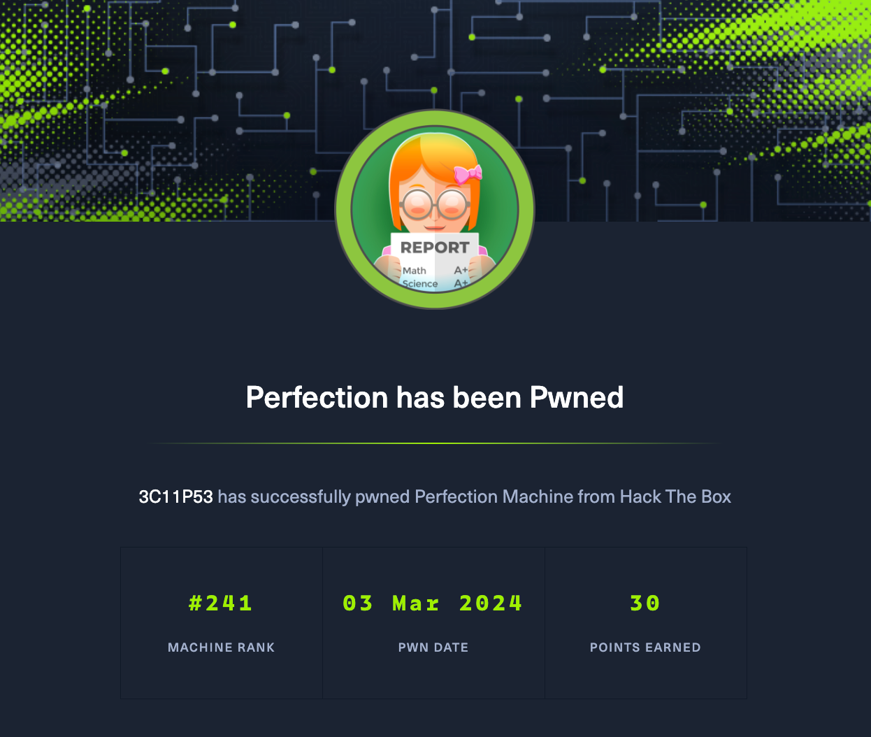 4. Perfection — HackTheBox Writeup 0.0.2 documentation