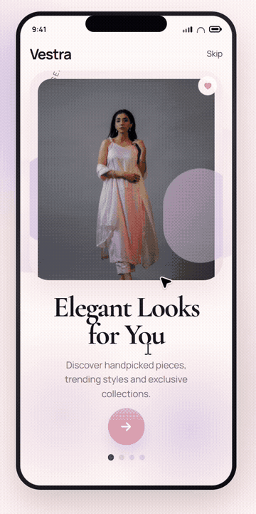 Fashion shopping app clickable demo preview
