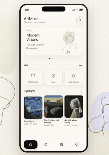 Museum app clickable demo preview