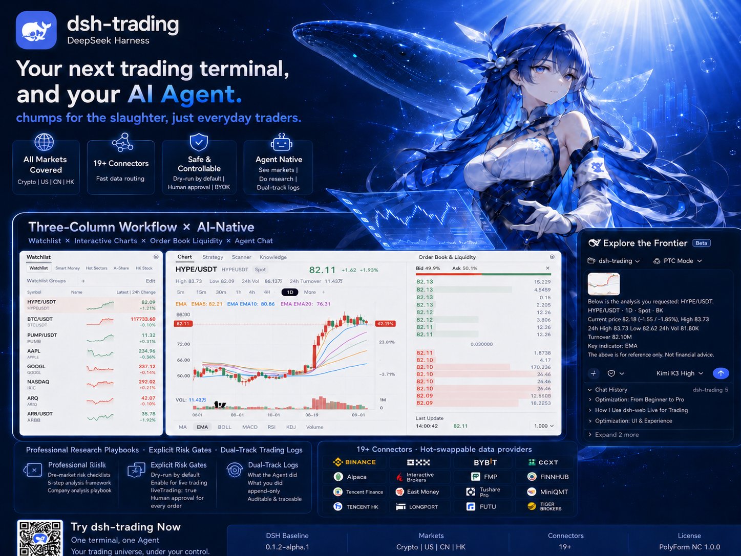 dsh-trading — Your next trading terminal, and your AI Agent