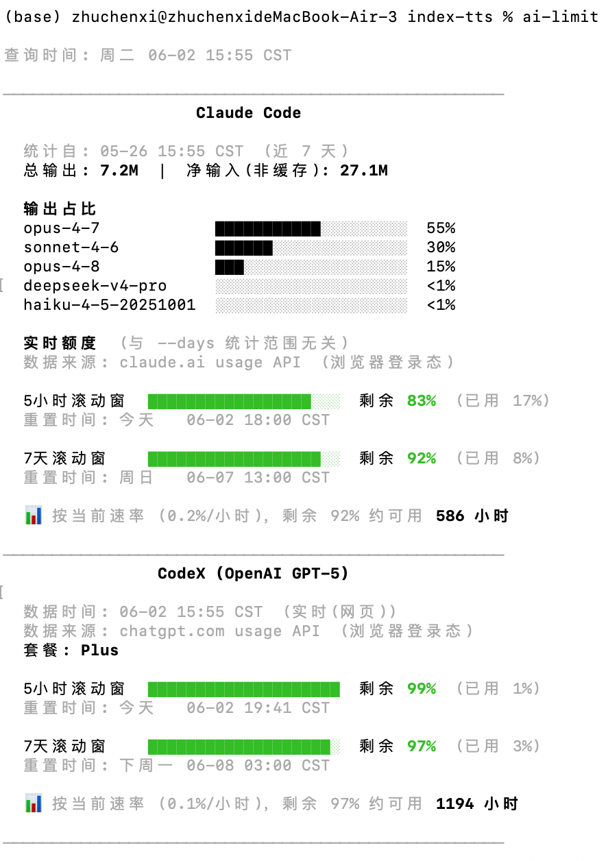 CLI screenshot (Chinese)