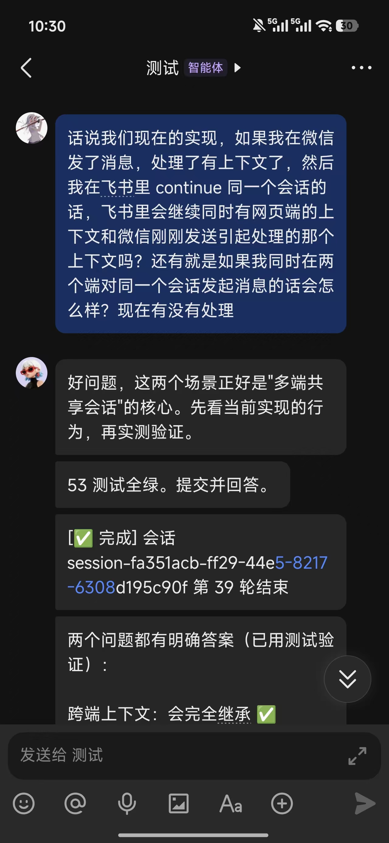 飞书聊天截图