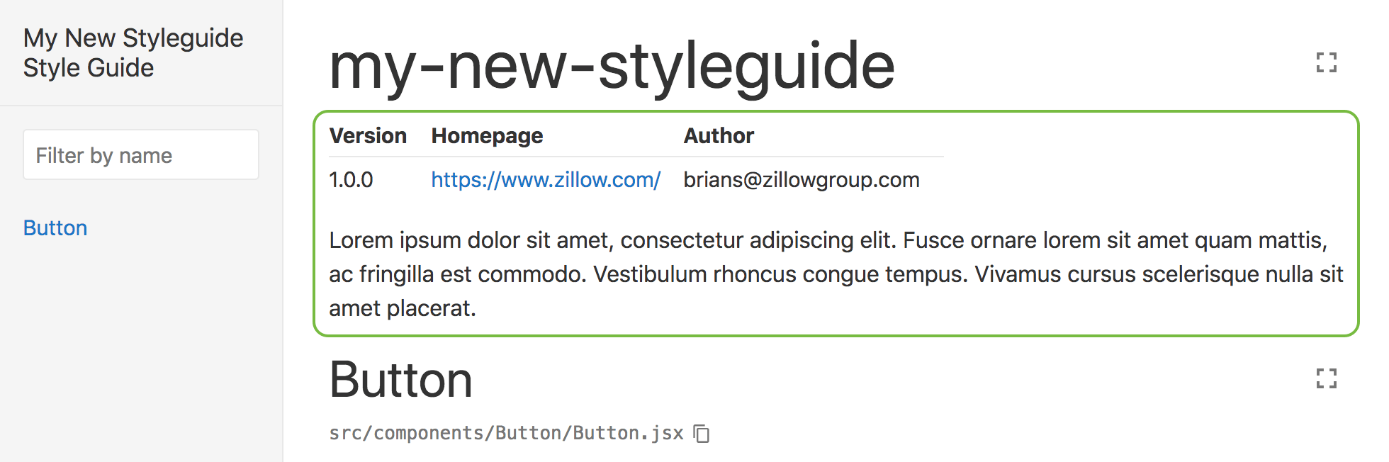 Customized style guide