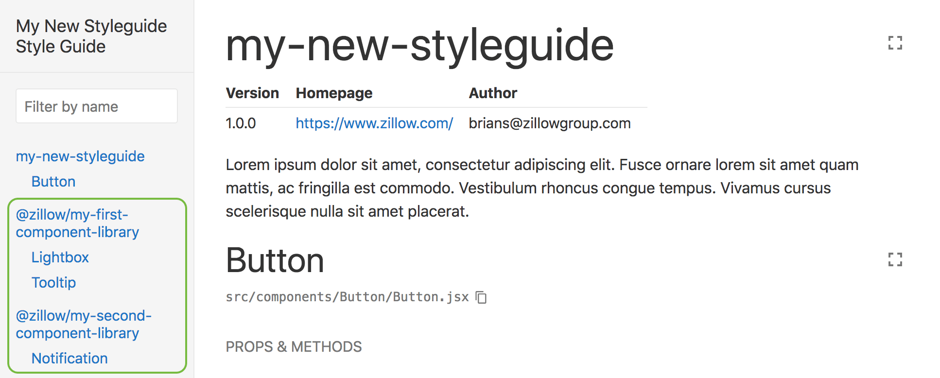 Linked style guide