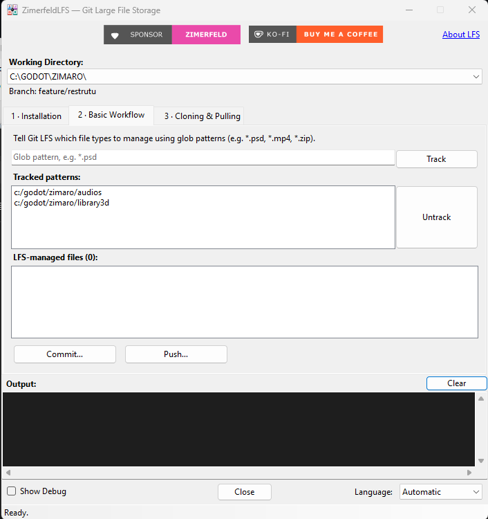 Basic workflow — track / commit / push