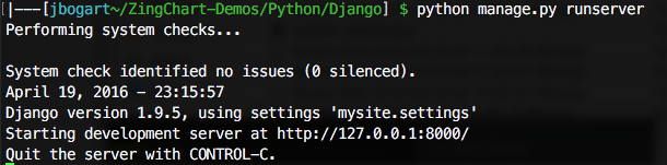Django RunServer