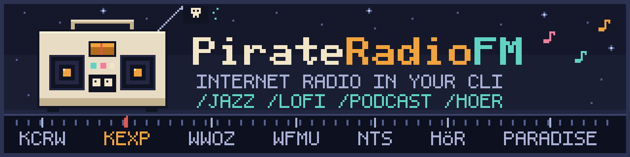 PirateRadioFM — internet radio in your CLI
