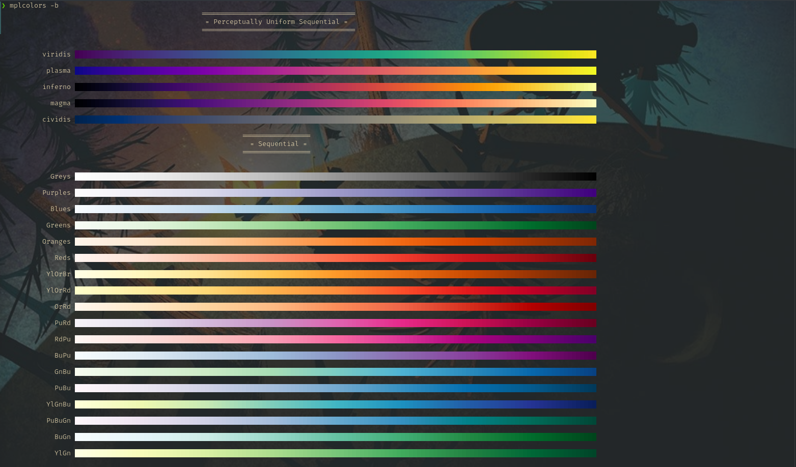 Screenshot showing colorbars.