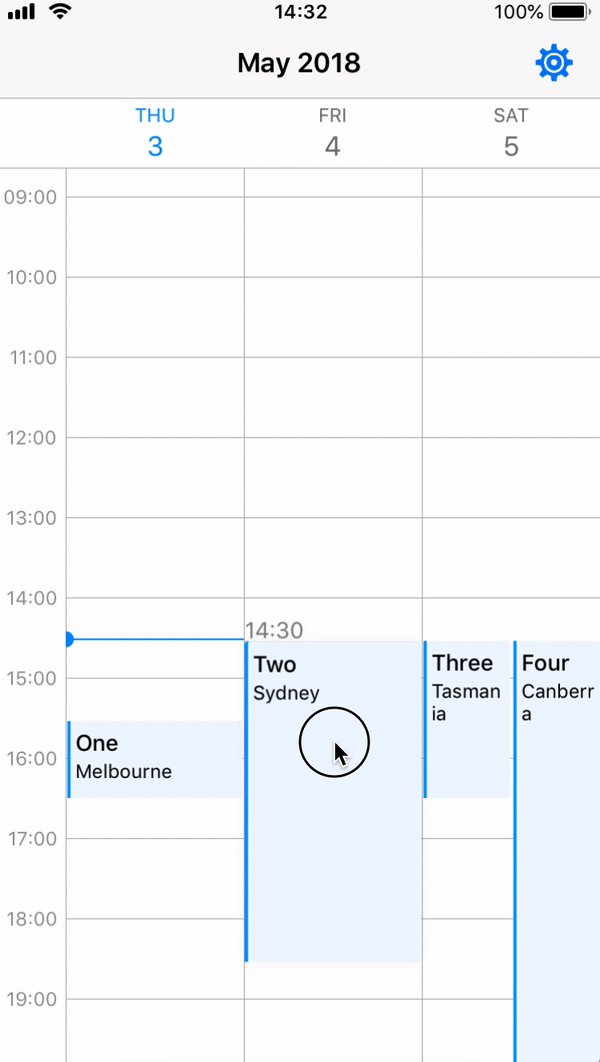 iOS Calendar Week/Day View in Swift
