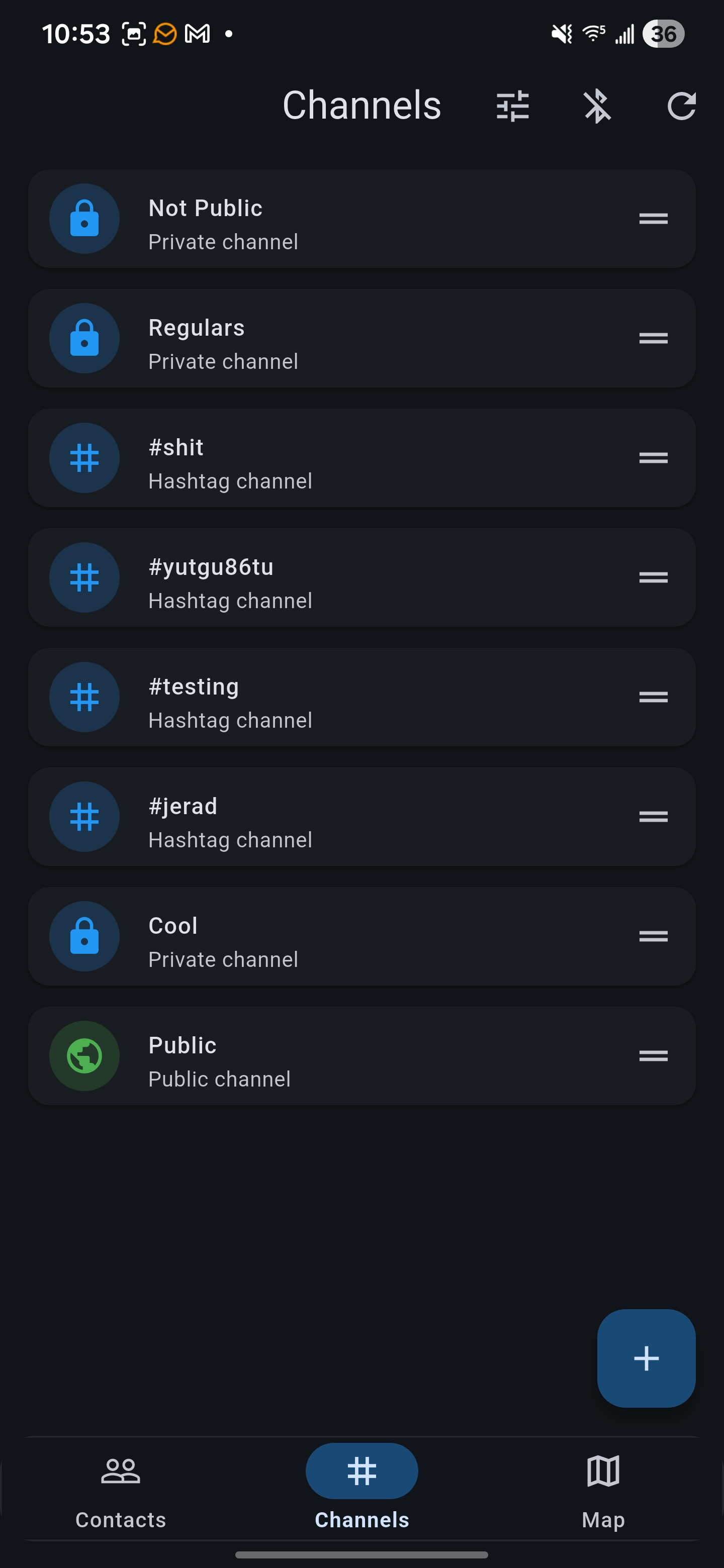 Channel list