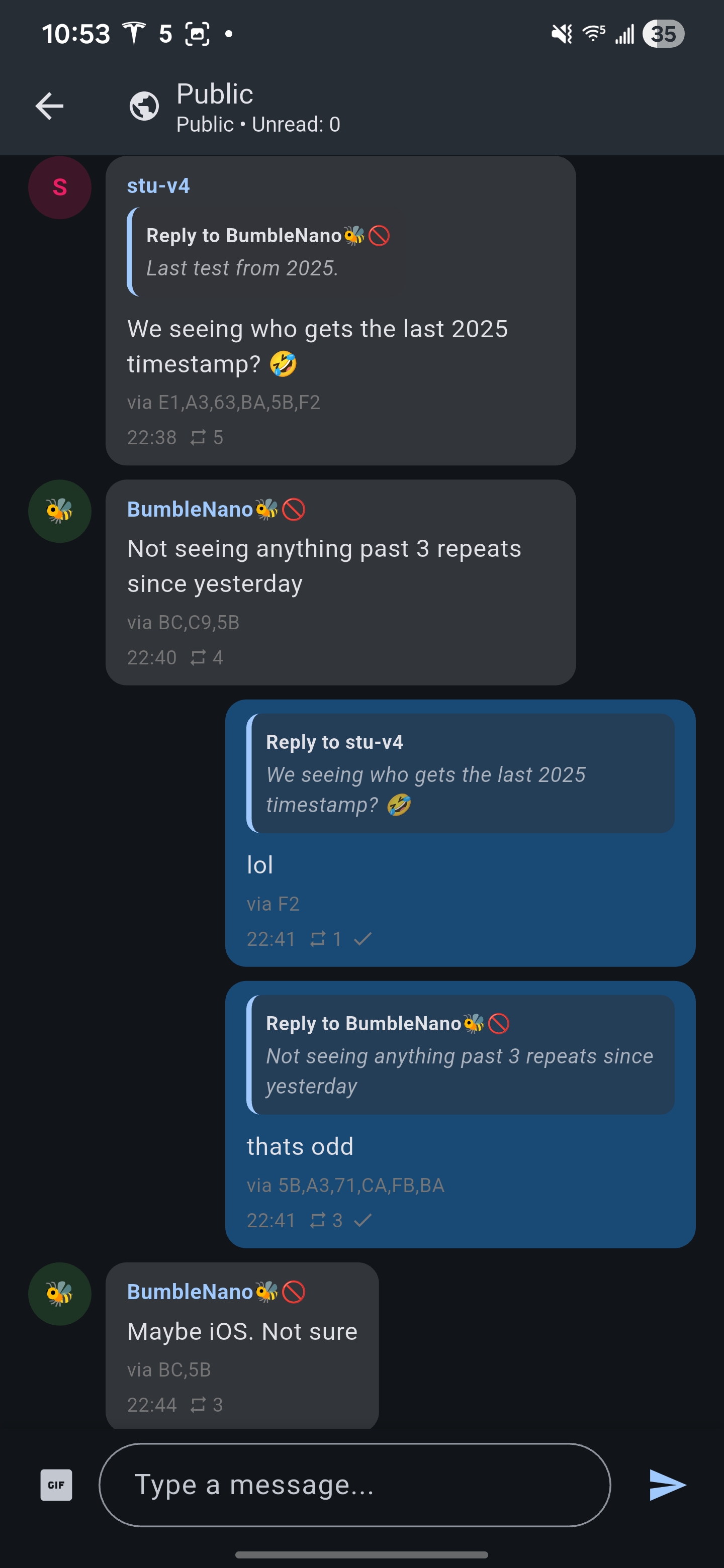 Message reactions