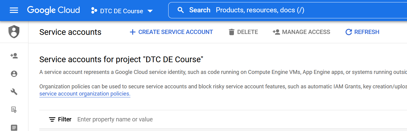 Set up a Service Account on GCP 2
