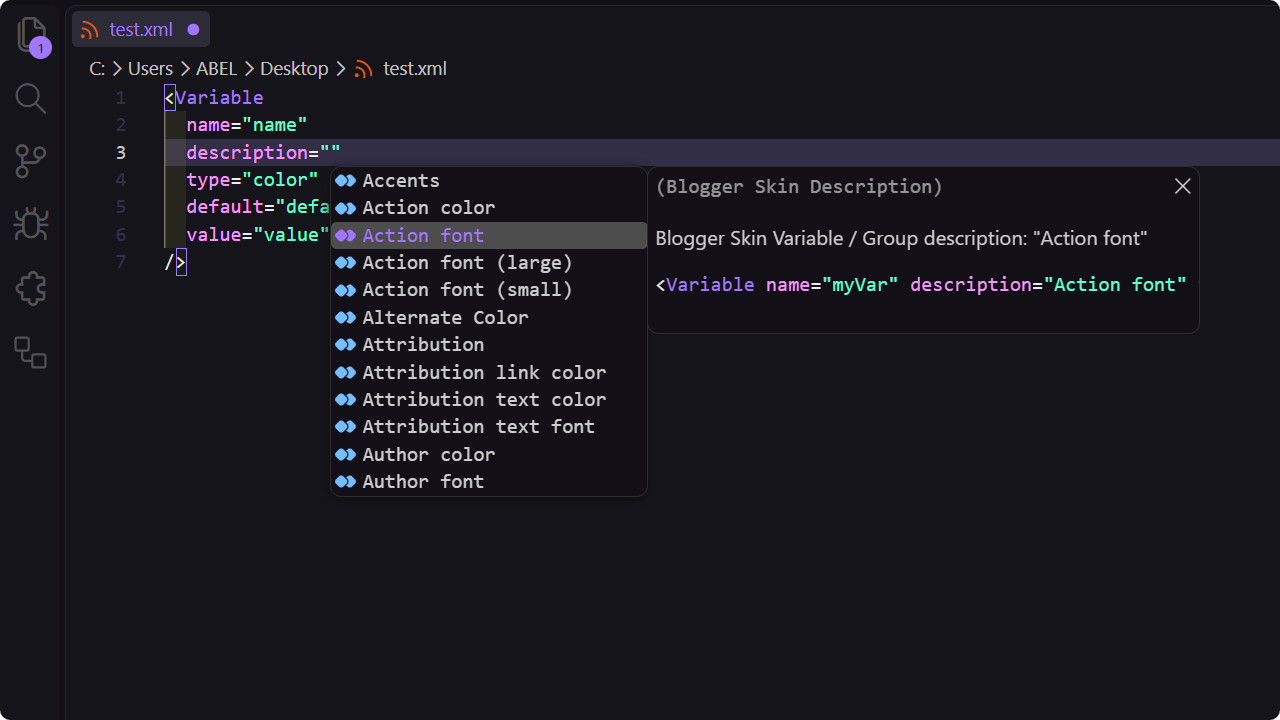 Skin variables and groups