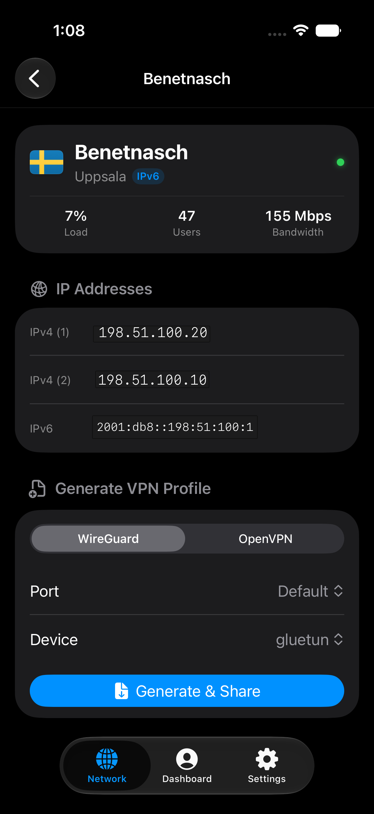Server detail