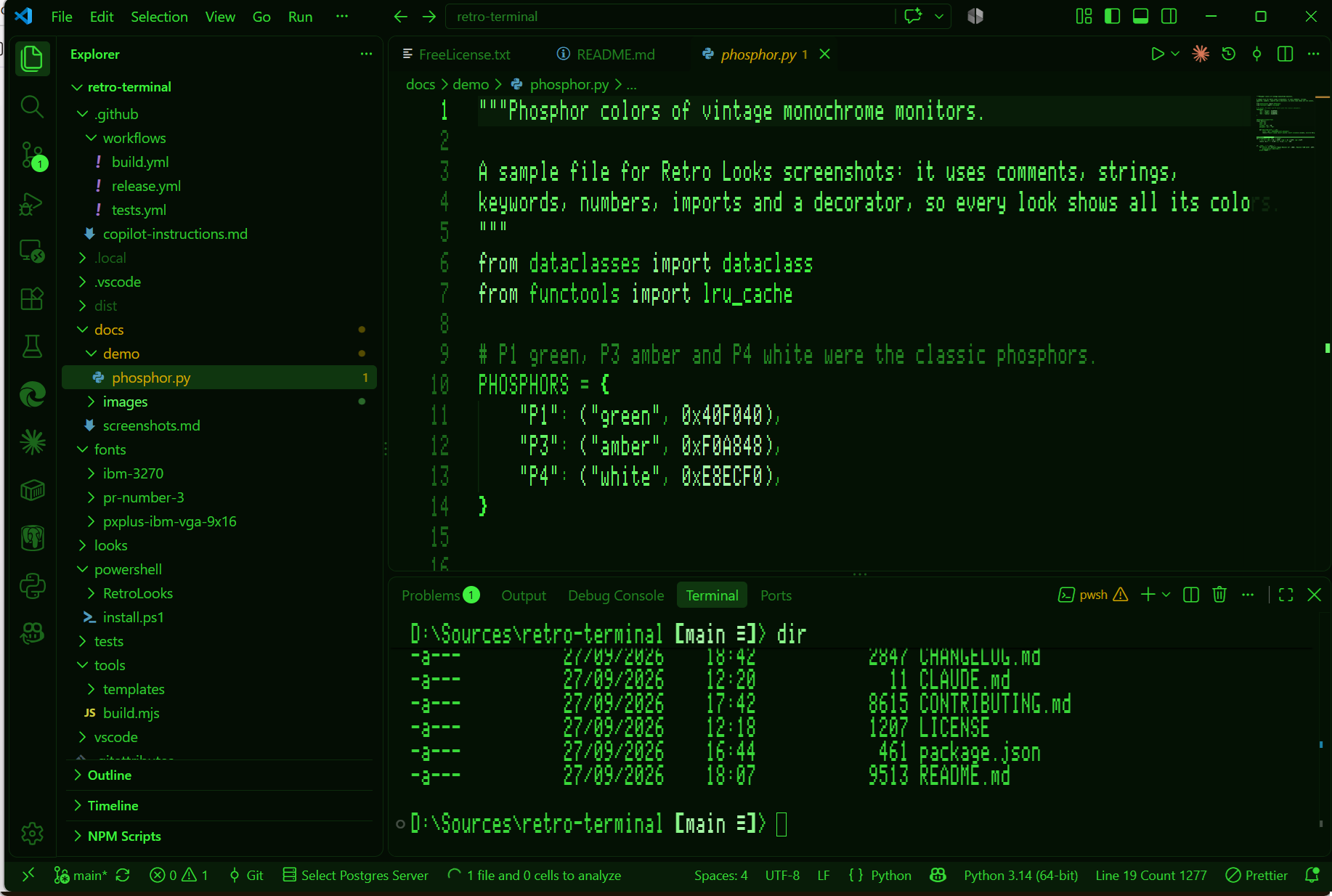 Apple //e in green