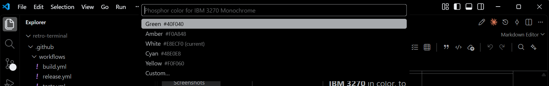 Choosing a phosphor color