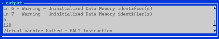 MSP output window