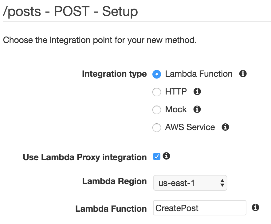 Create POST method