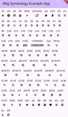 Image showing all of the supported symbols