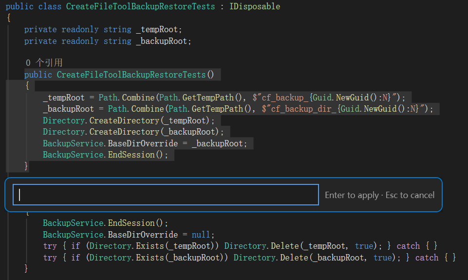 Inline AI edit