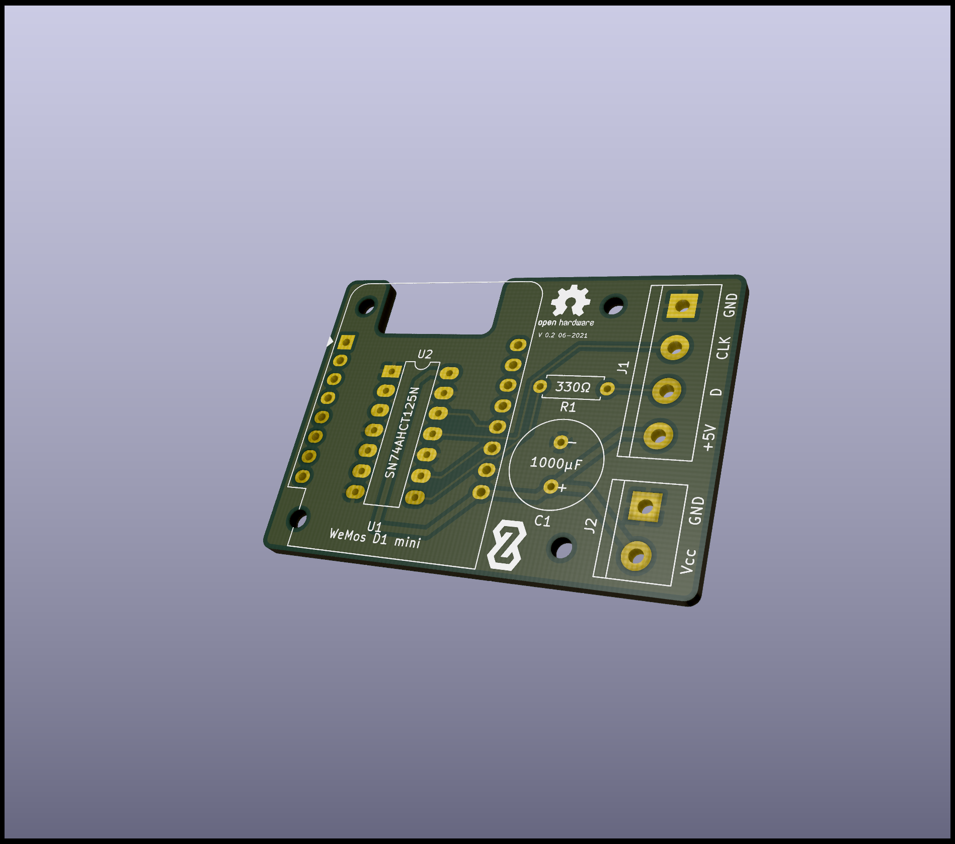 WLED PCB D1 Mini, from the project README