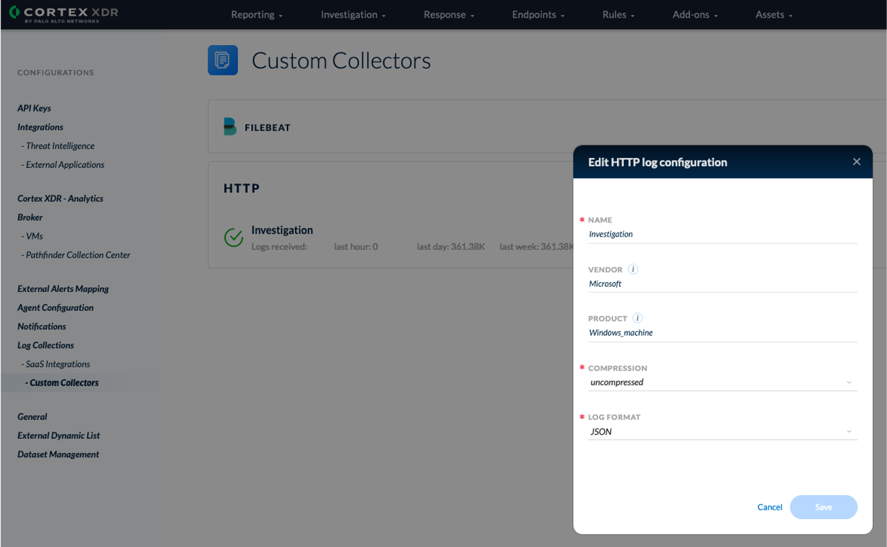 HTTP Custom Collector