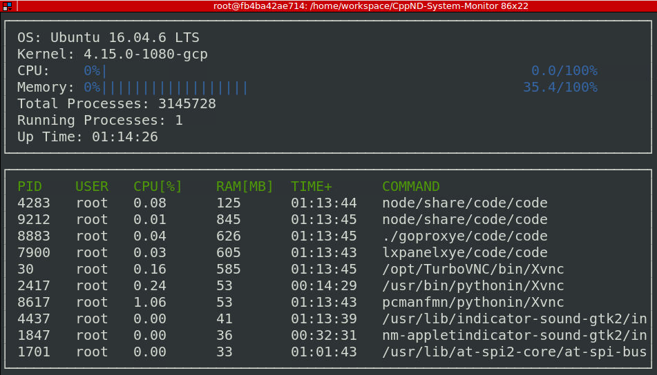 Starting System Monitor