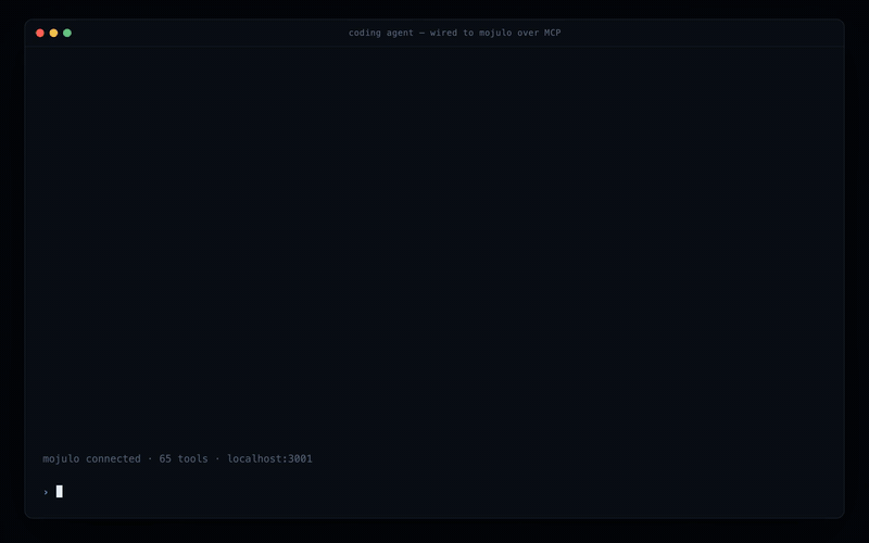 A terminal prompt — "create a snowman with a top hat" — becomes a bonded part-graph recipe, then the shaded snowman in the dashboard viewer with turnable views and HTML / glb / STL downloads — no API key, no image model