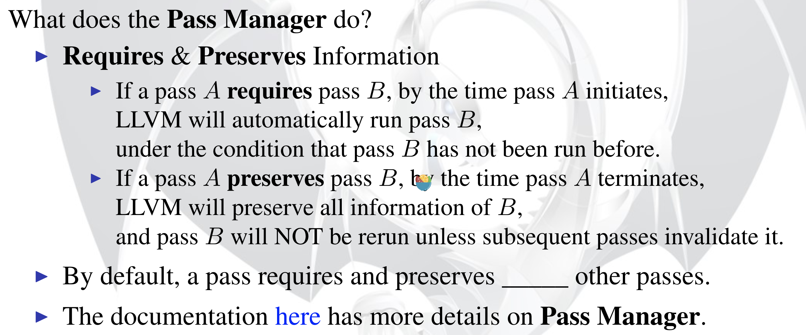 LLVM Pass Mangager