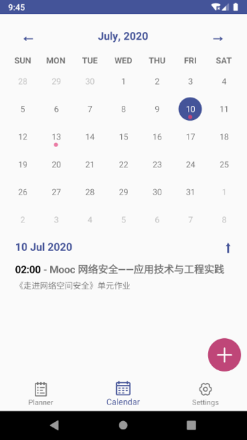 Calendar View