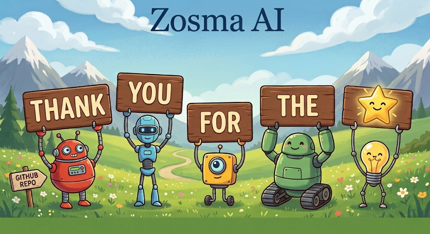 Thank you for starring Zosma Cowork!