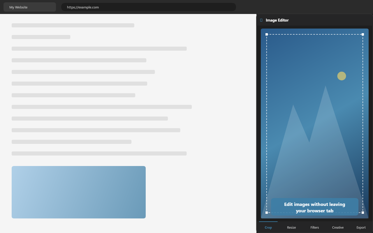 Image Editor full view