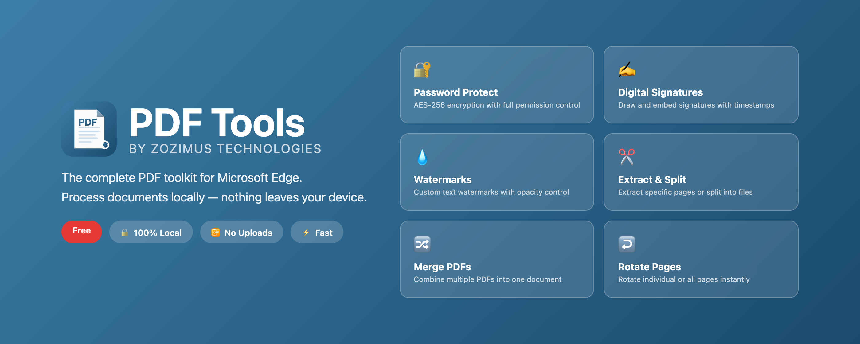 PDF Tools extension interface