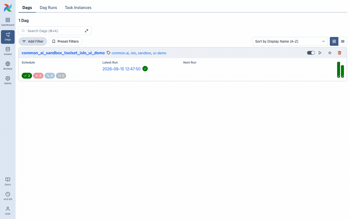 Airflow Islo sandbox E2E