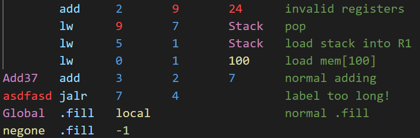 Syntax highlighting