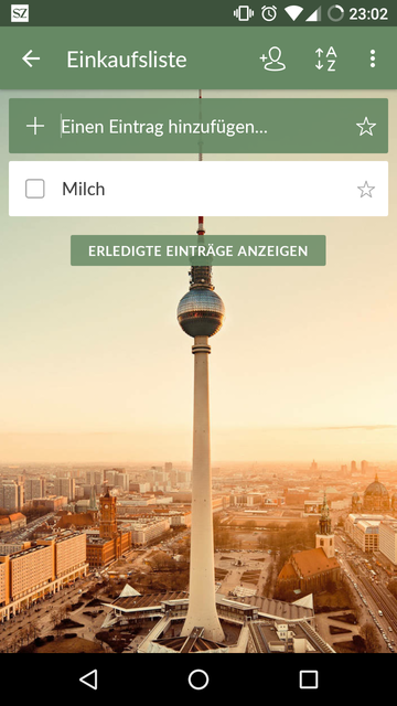 Wunderlist screenshot