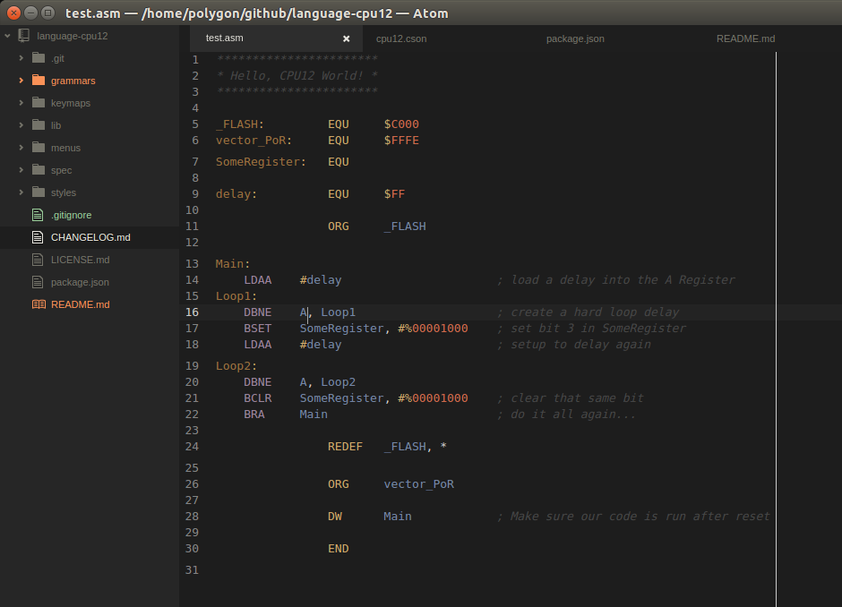 Using packages envy-theme and spacegray-eighties-ui