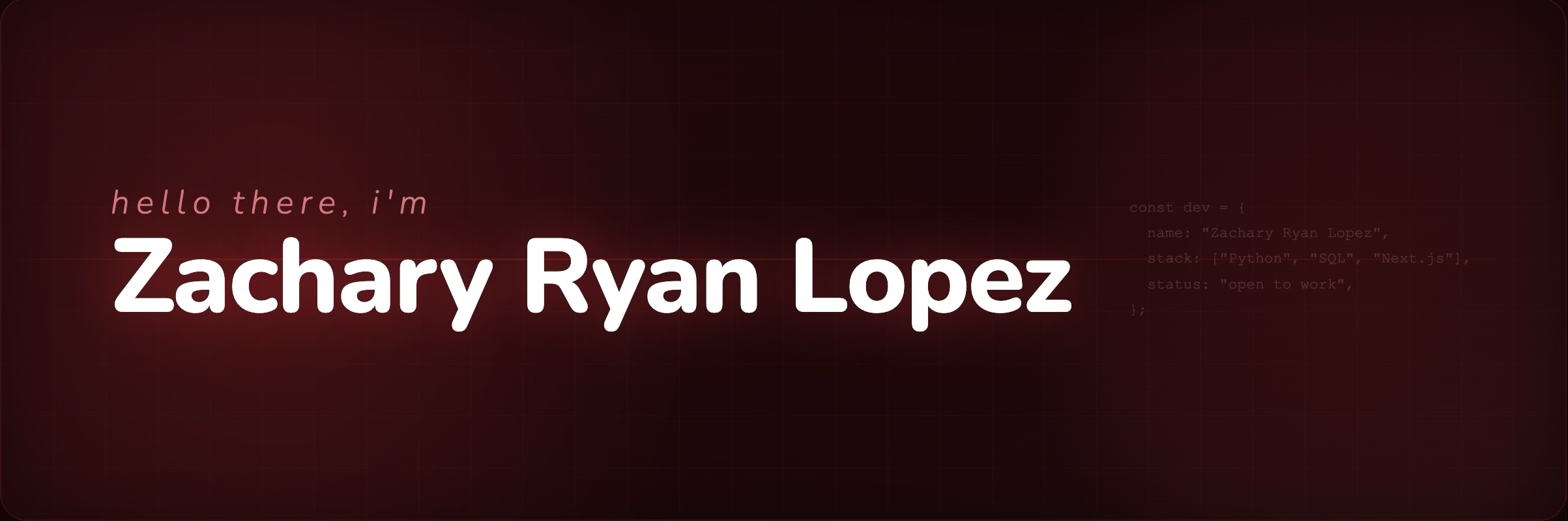 Zachary Ryan Lopez – GitHub Banner