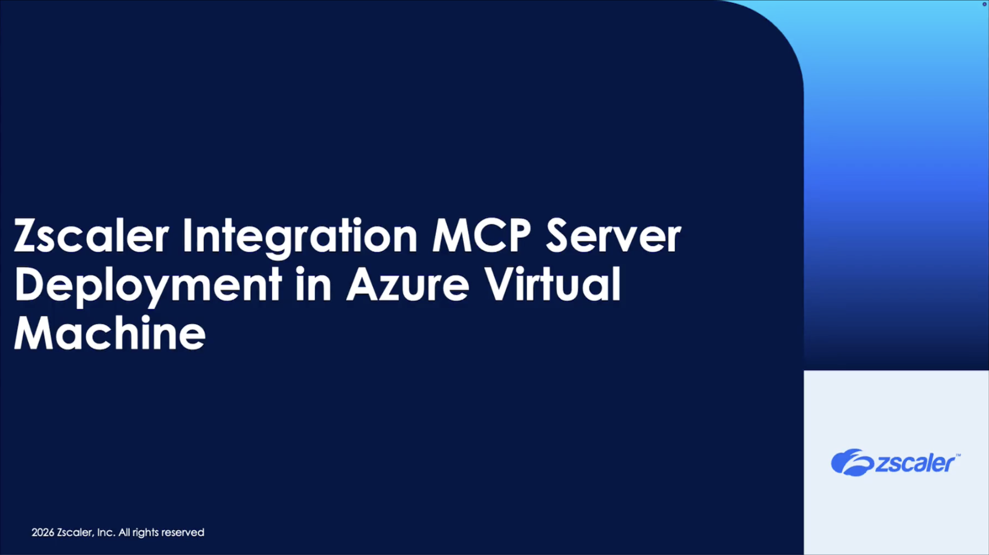 Video: Zscaler MCP Server and Azure VM